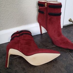 Boots  Burgandy Never worn